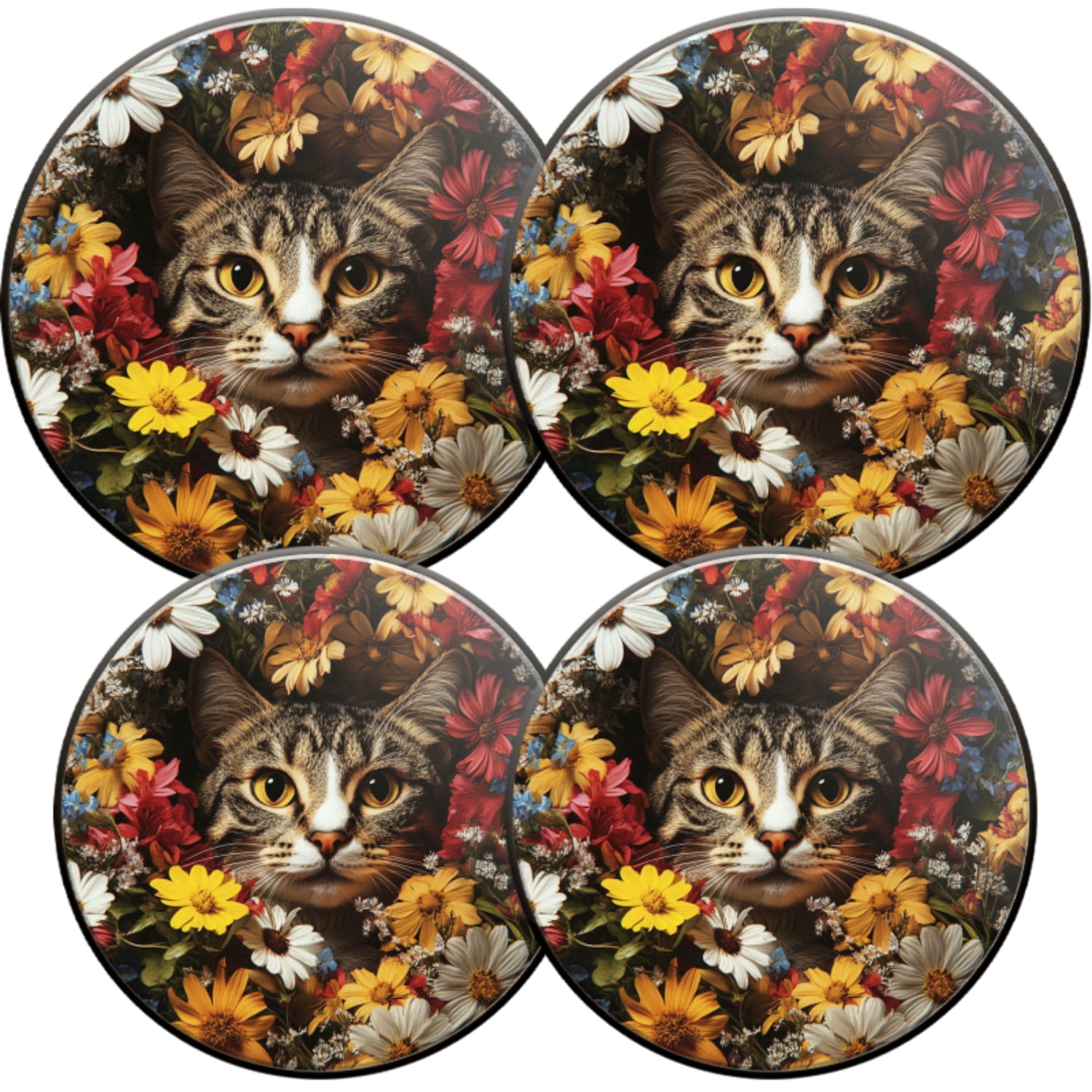Electric Stove Burner Covers,4 Pcs Round Gas Burner Cover,8 and 10 Inch ...