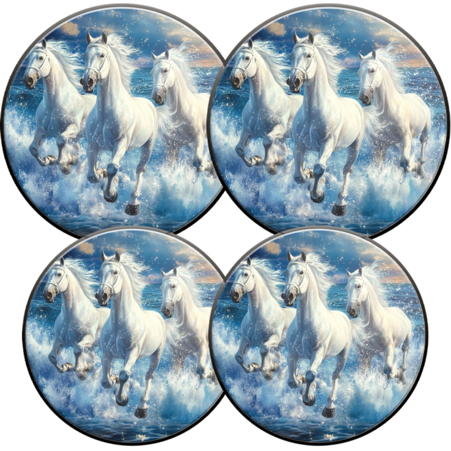 Electric Stove Burner Covers,4 Pcs Round Gas Burner Cover,8 and 10 Inch ...
