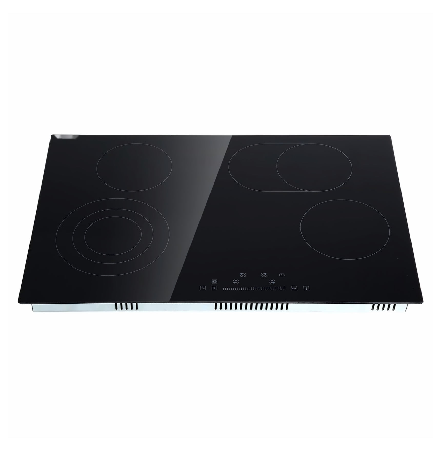 Electric Stove Top 30.3 x 20.5 inch, 4 Burner Glass Cooktop, 240V Radiant Cooktop with Touch Control, Timer & Child Lock, 9 Power Levels for Cooking