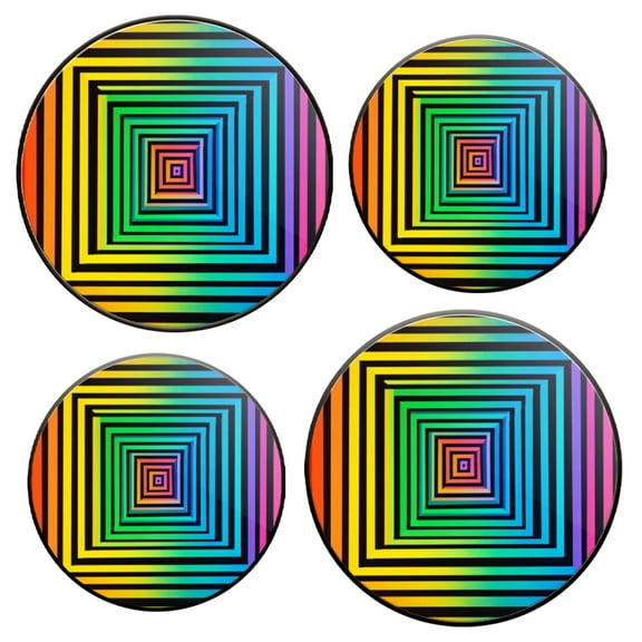 Electric Stove Top Covers Set of 4 for Range Accessories, Colored Squares Nested Layer Upon Layer Gas Stove Top Covers for Expanding Counter Space Stovetop Decor