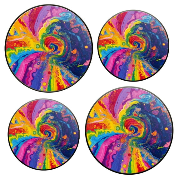 Electric Stove Top Covers Set of 4 for Range Accessories, Colorful Swirling Abstract Paintings Gas Stove Top Covers for Expanding Counter Space Stovetop Decor