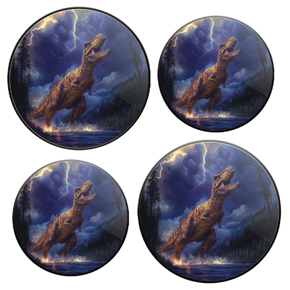 Electric Stove Top Covers Set of 4 for Range Accessories, Tyrannosaurus Rex Stands On The Water'S Edge Gas Stove Top Covers for Expanding Counter Space Stovetop Decor