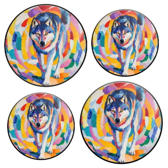 Electric Stove Top Covers Set of 4 for Range Accessories, Vibrant Ring - Surrounded Wolf Gas Stove Top Covers for Expanding Counter Space Stovetop Decor