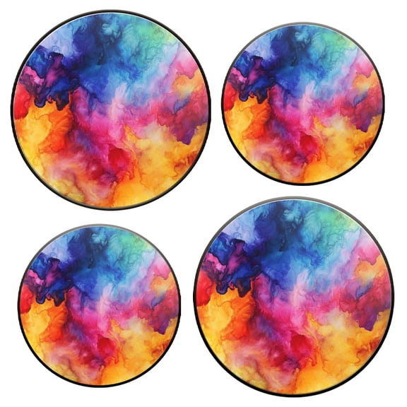 Electric Stove Top Covers Set of 4 for Range Accessories, Lively Watercolor Mlange Gas Stove Top Covers for Expanding Counter Space Stovetop Decor