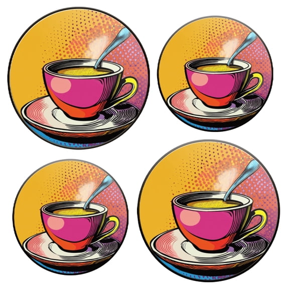Electric Stove Top Covers Set of 4 for Range Accessories, Vibrant Pop - Style Coffee Gas Stove Top Covers for Expanding Counter Space Stovetop Decor