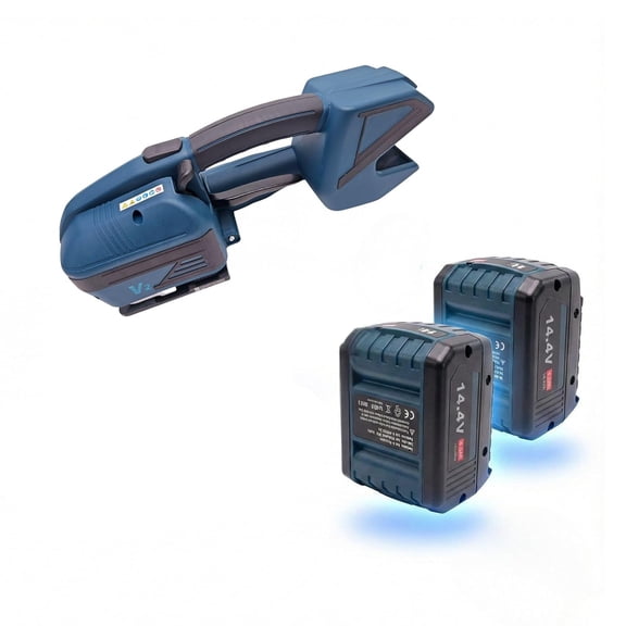 Electric Strapping Machine Bander for Packaging Pallet Box Portable Banding Tool with Digital Display, PET & PP Strapping, Banding & Pallet Strapping Kit, Poly Strapping Tensioner, 2 Batteries