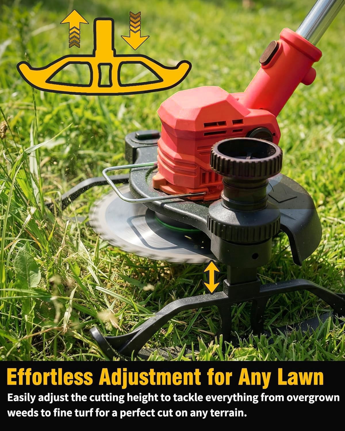 Electric String Trimmer 3-in-1 Cordless Weed Wacker with 2 Batteries