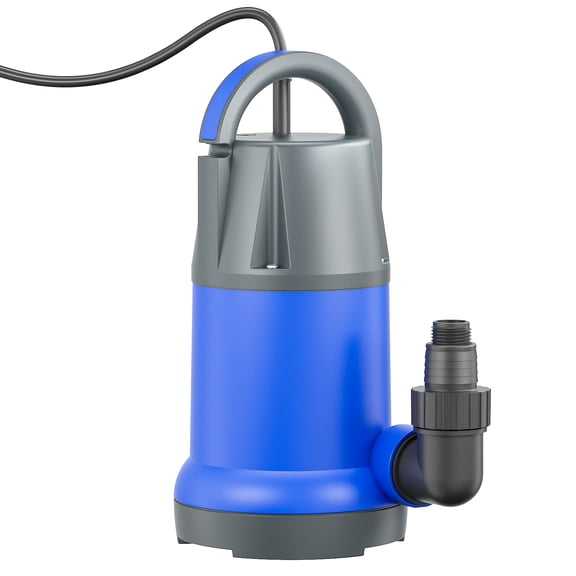 Electric Submersible Water Pump 1/3HP 5400GPH, Portable Multifunctional Sump Transfer Pump for Draining Pools, Hot Tubs and Small Water Reservoirs