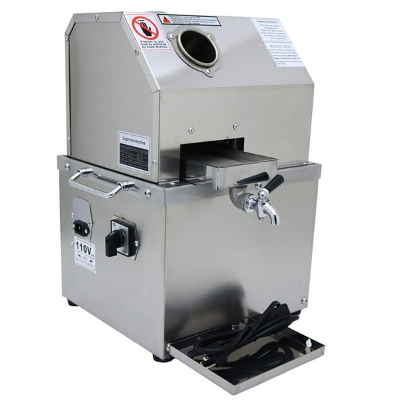 Electric Sugarcane Juice Extractor Sugar Cane Ginger Sweet Sorghum Press Juicer 110V 3 Rollers