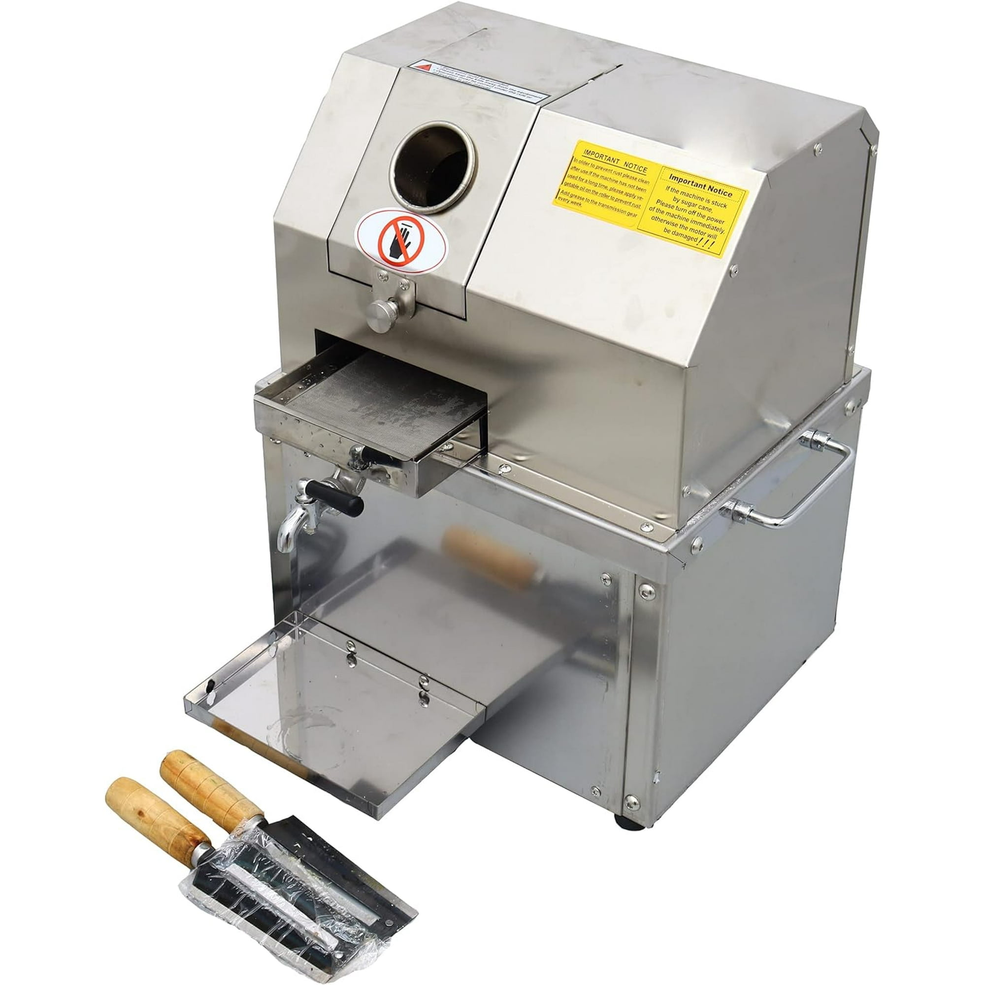 Electric Sugarcane Juice Extractor Sugar Cane Ginger Sweet Sorghum Squeezer 3 Rollers 300Kg/H