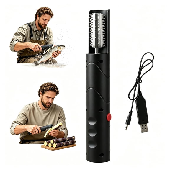 Electric Sugarcane Peeler, Portable Automatic Scraper, Fish Scale Remover, Bamboo Shoot Peeler, Lightweight for Kitchen