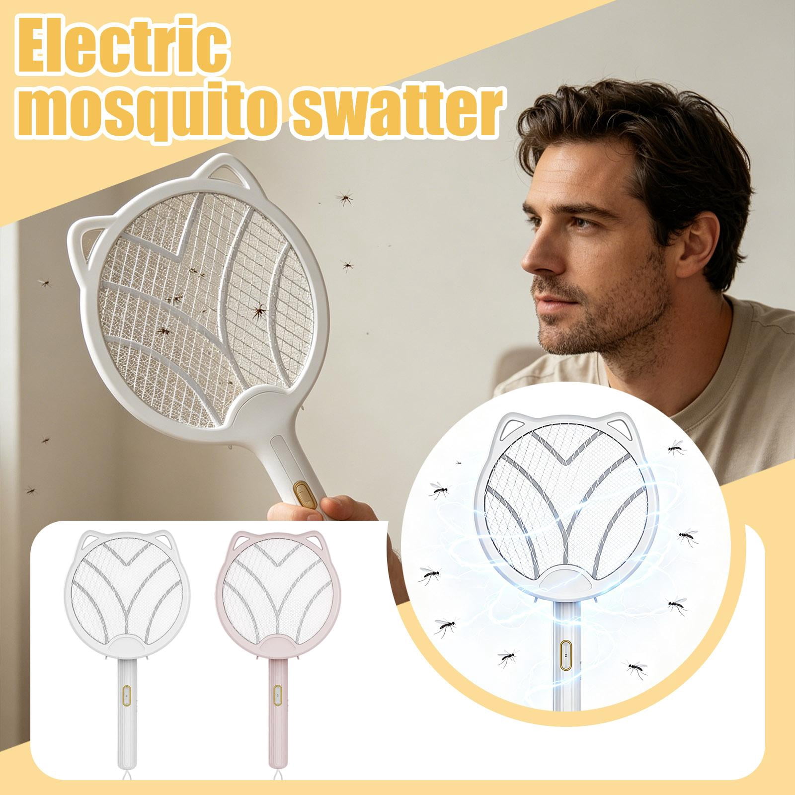 Electric Swatter, 4-In-1 Foldable Rechargeable Bug Zapper Racket for Indoor Outdoor Home Patio Camping, Mosquito Tool