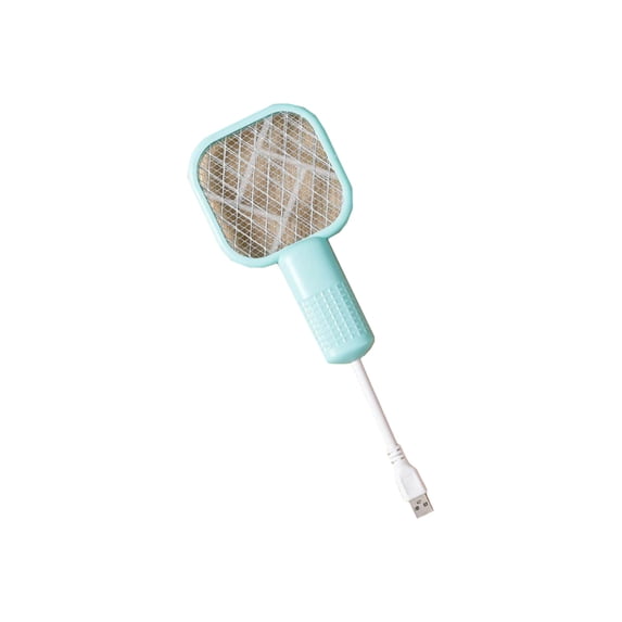 Electric Swatter, Swatter Electric Zapper, Electric Mosquito Swatter, Portable Bug Zapper, 7X4 Inch 2-In-1 Mini Mosquito Zapper Racket with Built-In Blue Uv Light to Lure and Zap