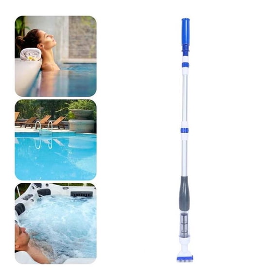 Electric Swimming Pool Vacuum Cleaner Battery Powered Pool Cleaner Hot Spring Fountain Brush Handheld Clean For Floor Wall Step ,Great Suction Power