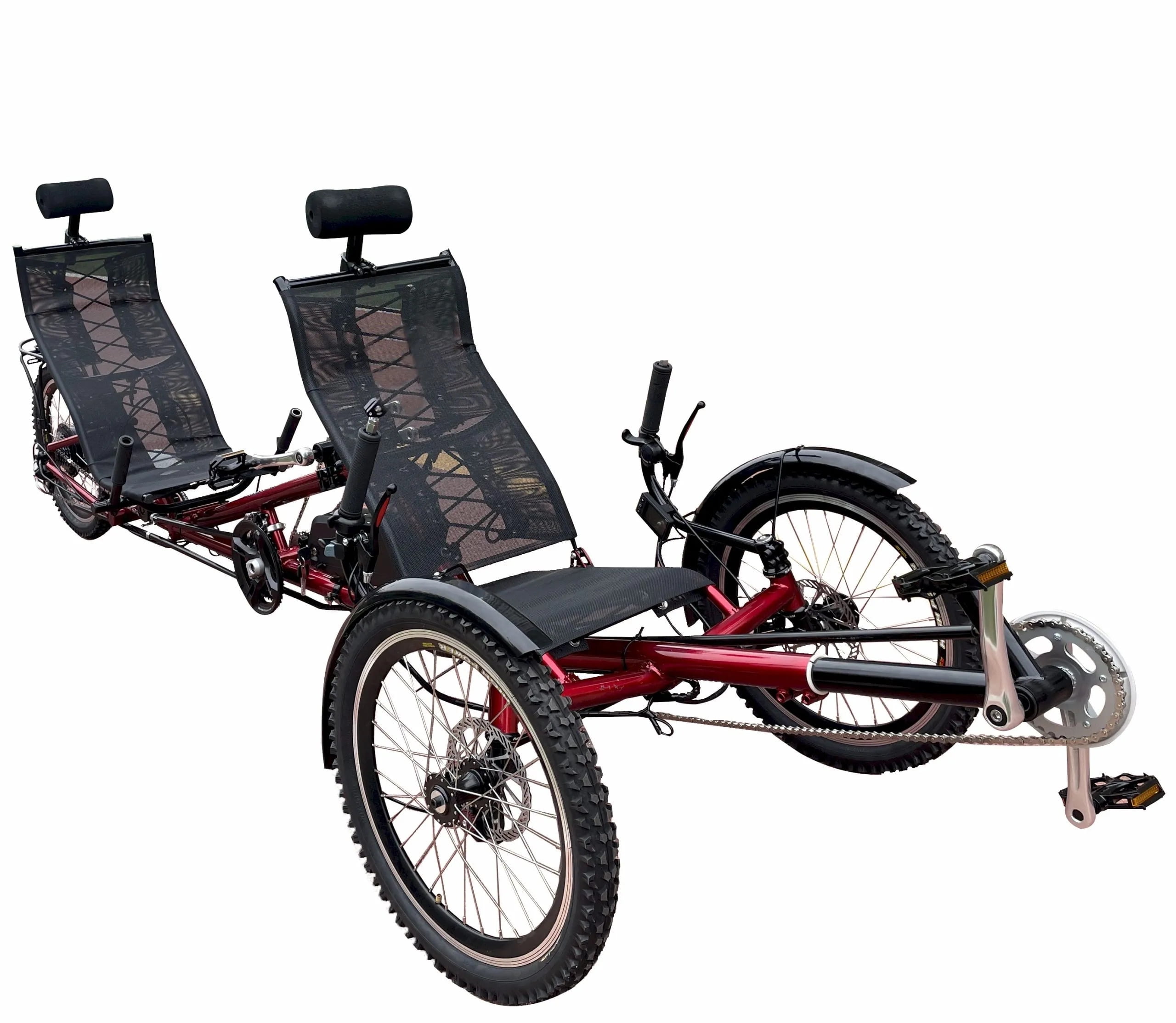Electric Tandem Tricycle for Adults Dual-Passenger Joyride