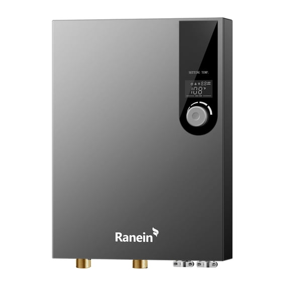 Electric Tankless Water Heater, 18kW 240V on Demand Instant Endless Water Heater with LED Temperature Display for Residential Whole House Shower, Space Saving