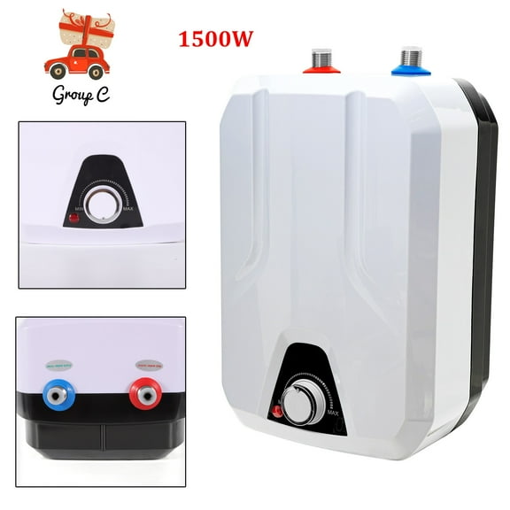 Electric Tankless Water Heater, Mini Heating Chamber 1500W 110V Constant Temperature Instant Hot Water Heater, On Demand Instant Hot Water Heater for Kitchen Bathroom Indoor