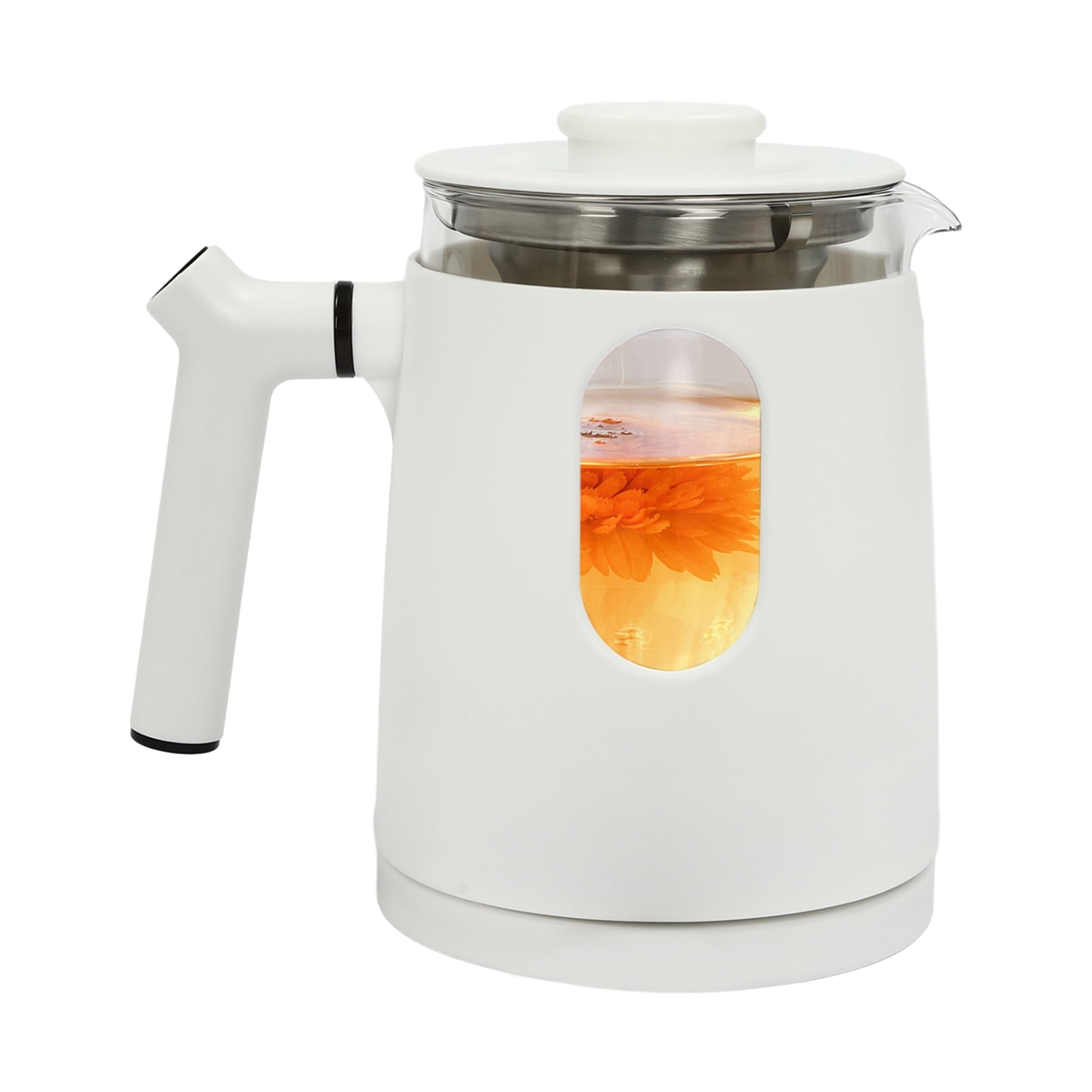 Electric Tea Kettle, 27OZ Portable Temperature Control Electric Kettle, 600W 110V WhiteWater Boiler ,Heater with Stainless Steel Tea Steamer Mesh and 360° Rotating Base