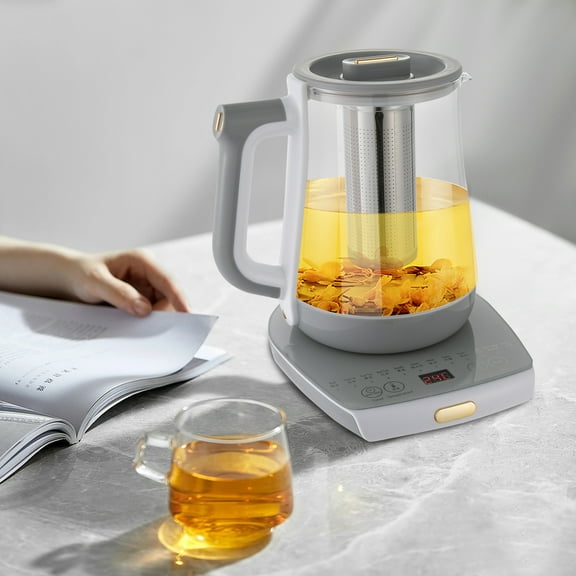 Electric Tea Kettle, 800W 1.8L Glass Tea Maker, Tea Water Boiler