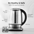 thumbnail image 1 of Electric Tea Kettle Borosilicate Glass Tea Maker With Temperature Control and Infuser - LCD Display and Preset Brewing Programs - 1.7 Liter Water Boiler, 1 of 5