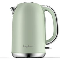 Hamilton Beach Electric Tea Kettle, Water Boiler & Heater, 1.7 Liter,  Cordless Serving, 1500 Watts for Fast Boiling, Auto-Shutoff and Boil-Dry  Protection, Stainless Steel with LED Light Ring (41037)