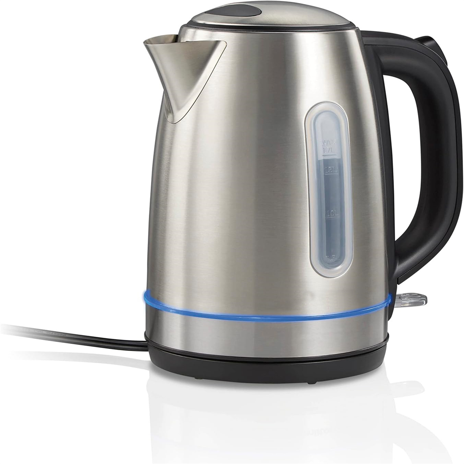 Electric Tea Kettle, Water Boiler & Heater, 1.7 Liter, Cordless Serving, 1500 Watts for Fast Boiling, Auto-Shutoff and Boil-Dry Protection