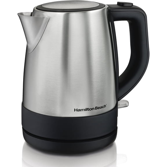 Electric Tea Kettle, Water Boiler & Heater, 1 L, Cordless, Auto-Shutoff & Boil-Dry Protection, Stainless Steel (40998)