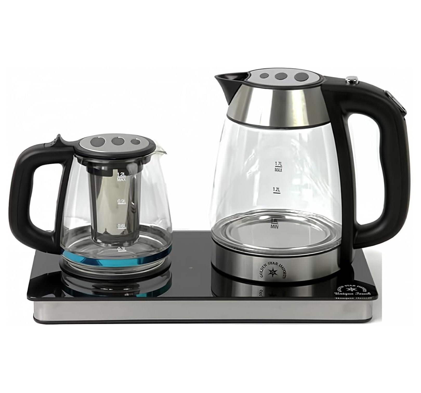 Electric Tea Maker Samovar, Glass Kettle Teapot Set