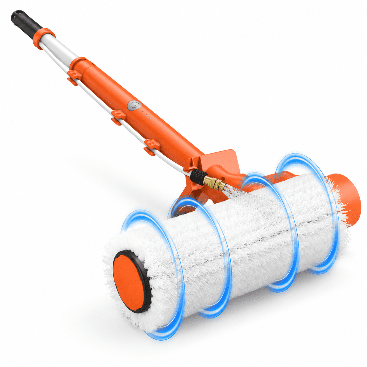Electric Telescopic Solar Panel Cleaning Brush with 20ft Pole, Water ...