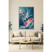Electric Tempest   Surreal Lightning Storm Art Poster  Rolled Canvas
