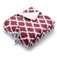 thumbnail image 1 of Electric Throw Blanket 50" x 60", Heated Throw with 6 Heating Levels Sherpa Tufted, Machine Washable, Red, 1 of 8