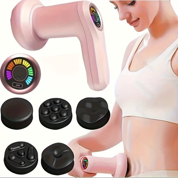 Electric Thruster Vibrates The Whole Body, Abdomen, Legs, Waist Massager, Multi-Functional Handheld Body Beauty Instrument, USB Charging with 1200 Lithium Battery