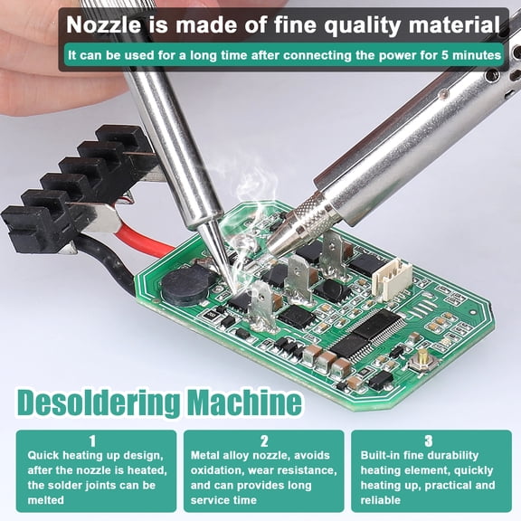 Electric Tin Absorber,Quick Heat Tin Absorber Dual-purpose Tin Sucker Tin Molten Tin Removal Tool Portable 350w Tin Molten Quick Heat Absorber Tin Removal Dsfen Twirltide