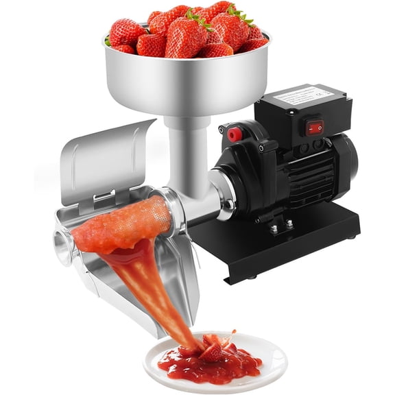 Electric Tomato Sauce Maker, 450W 110V Tomato Juicer Tomato Processor Stainless Steel Vegetables & Fruits Grinder for Homemade Tomato Sauce Strawberry Jam Blueberry Puree Healthy