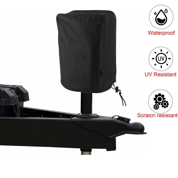 Rongsi Electric Tongue Jack Cover, 14''x 5''x 10'', Waterproof Jack Head Cover for RV Protector, 600D Universal Trailer RV Electric Tongue Jack, Black