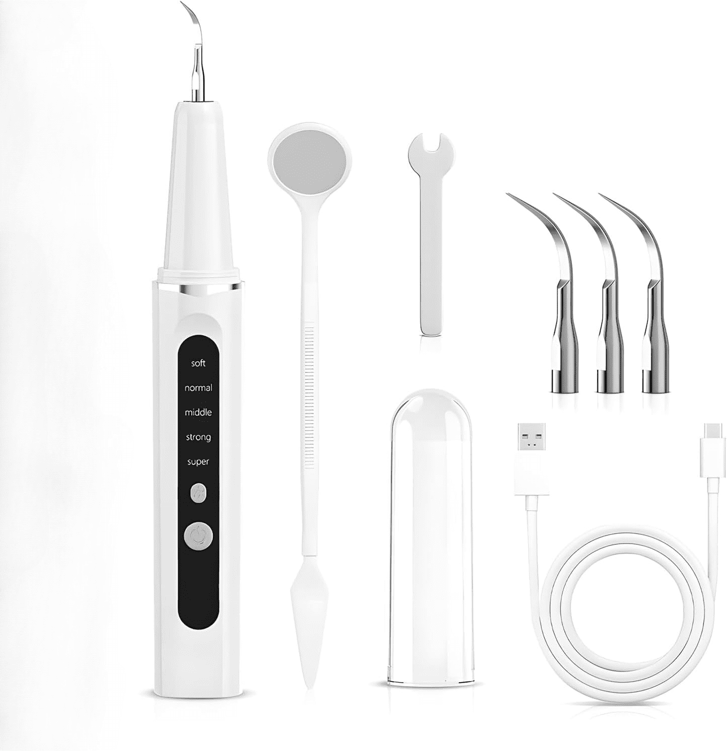 Electric Tooth Cleaner, Effectively Removes Plaque, Tartar and Stains Prevents Cavities, Bad Breath and Gum Disease for Home Use