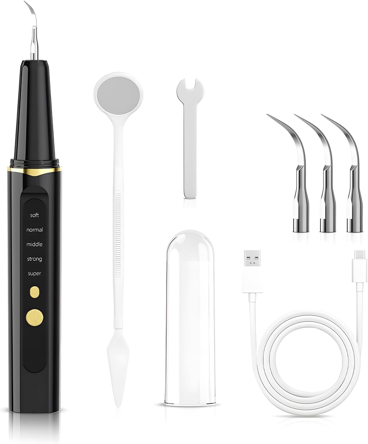 Electric Tooth Cleaner, Effectively Removes Plaque, Tartar and Stains Prevents Cavities, Bad Breath and Gum Disease for Home Use