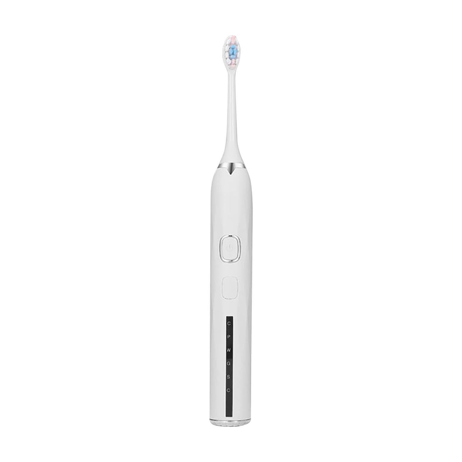 Electric Toothbrush 15 Speed Settings Ultrasonic Cleaning Soft Bristles Rechargeable Automatic Smart Brush with 6 Replacement Heads for Adult Home Dental Care