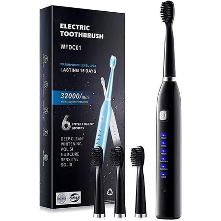 Electric Toothbrush, 6 Optional Modes and 2-Minute Built-in Timer