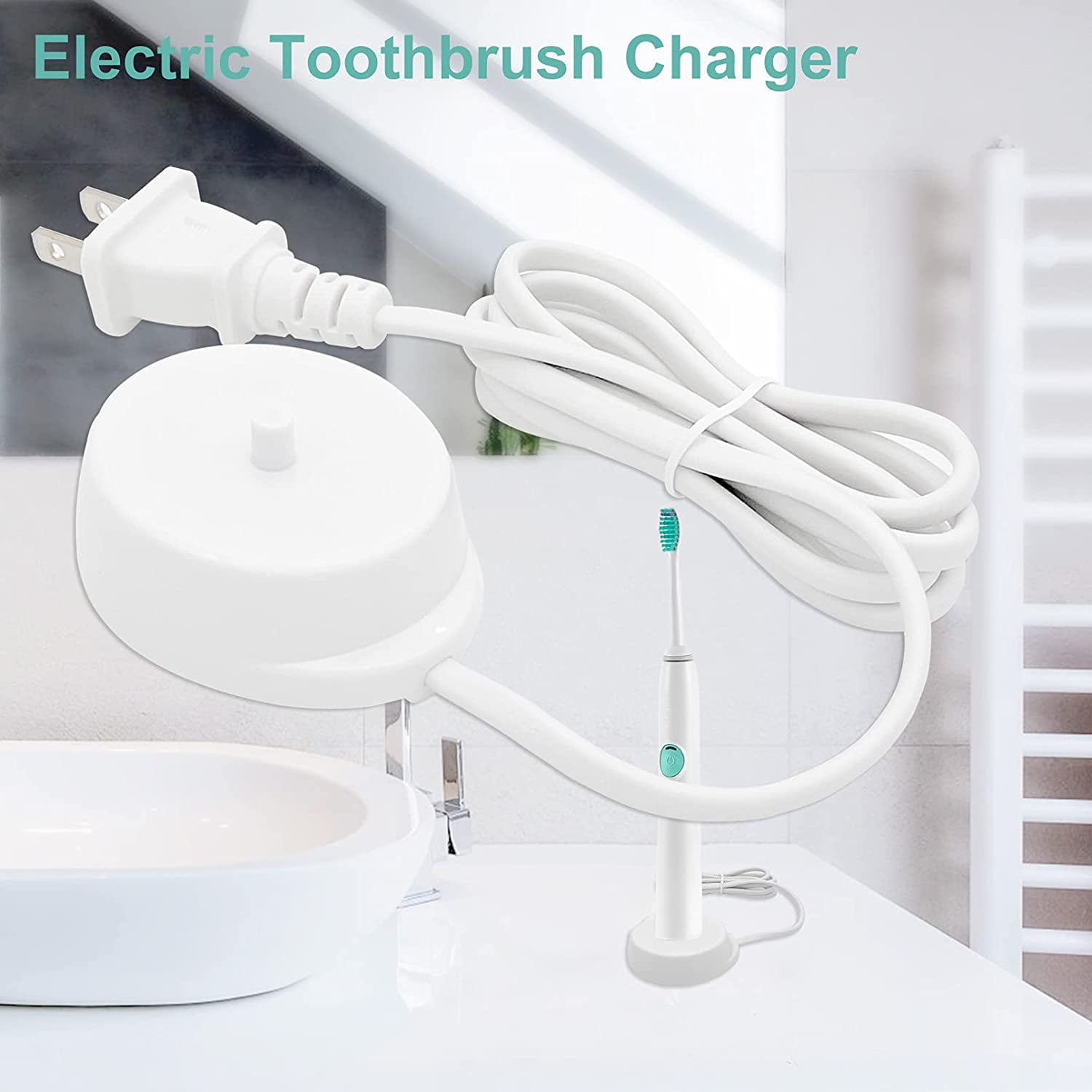 GRACETOP Philips Sonicare HX3000 Series IP67 Waterproof 3.6ft Cable Electric Toothbrush Charger