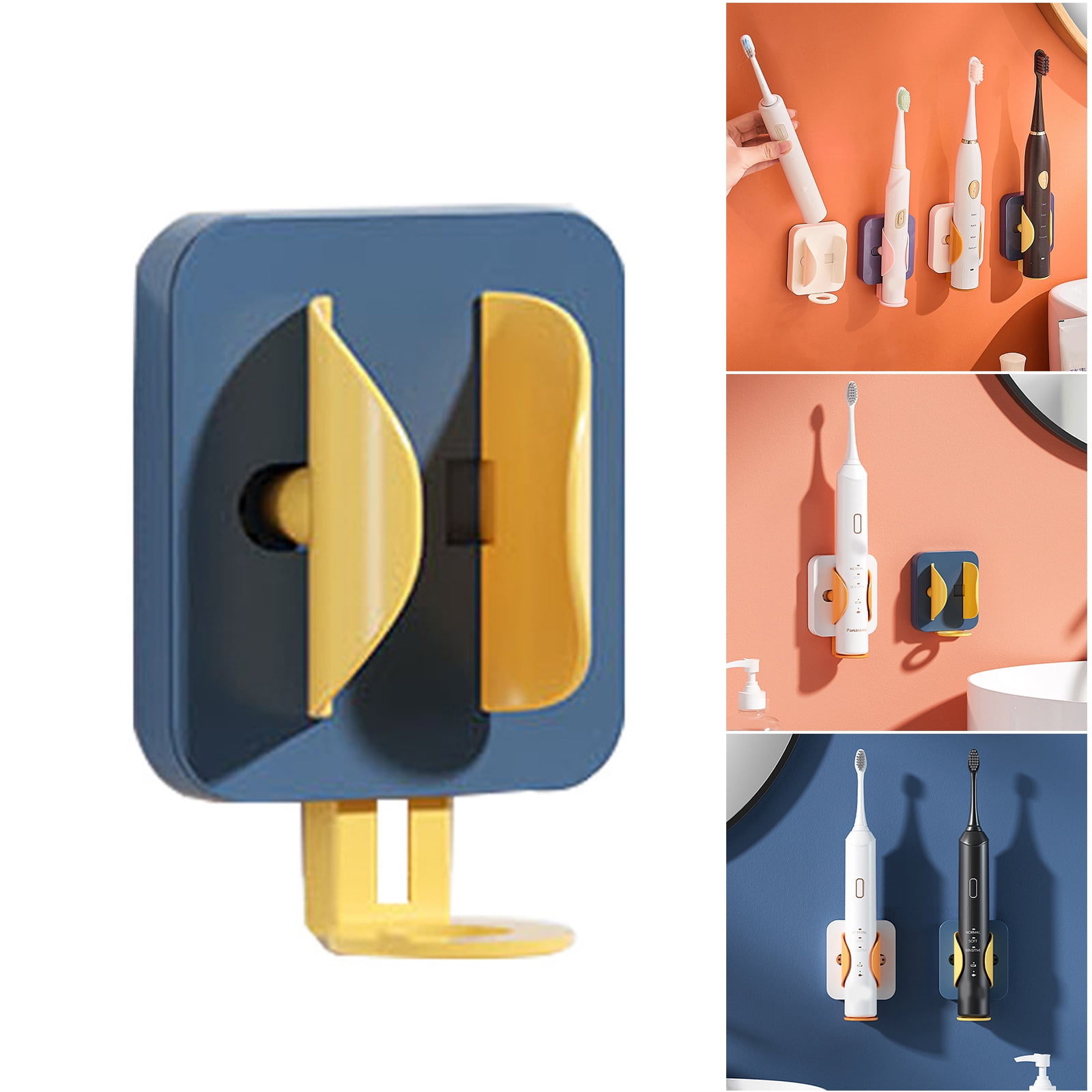 Electric Toothbrush Hanger PunchFree WallMounted Toothbrush Rack