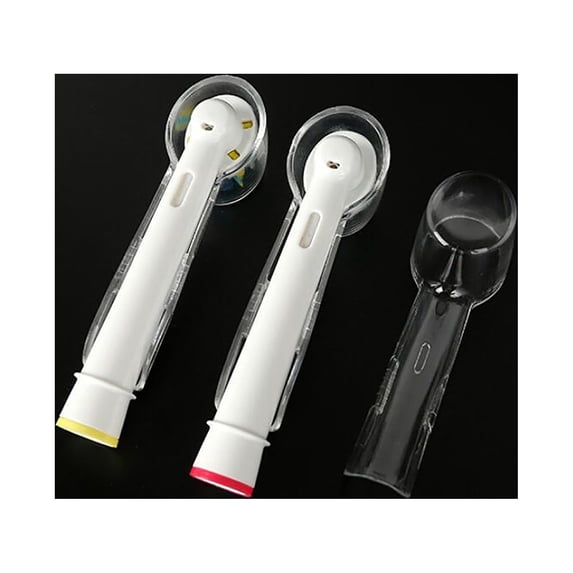 Electric Toothbrush Head Cover for Oral-B & Philips, Hygienic Dust-Proof Transparent,1.5"×1.2" 4 PCS