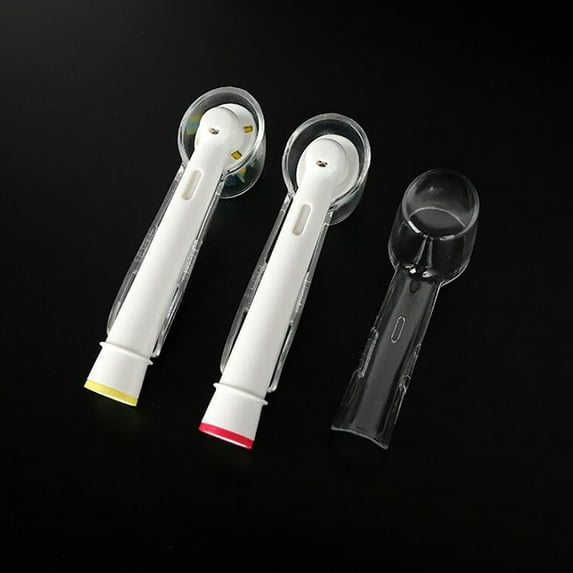 Electric Toothbrush Head Cover for Oral-B & Philips, Hygienic Dust-Proof Transparent,1.5"×1.2" 4 PCS