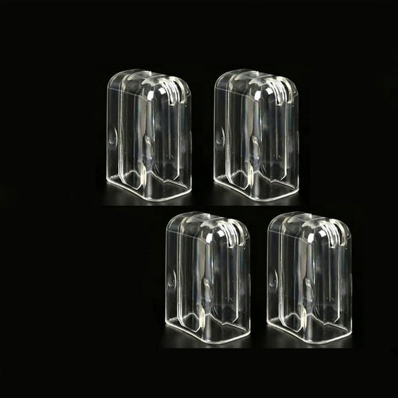 Electric Toothbrush Head Covers, 4-Pack Transparent Dust-Proof Protection Caps for Oral Care, 1.18x0.83x0.59 inch, PC Material
