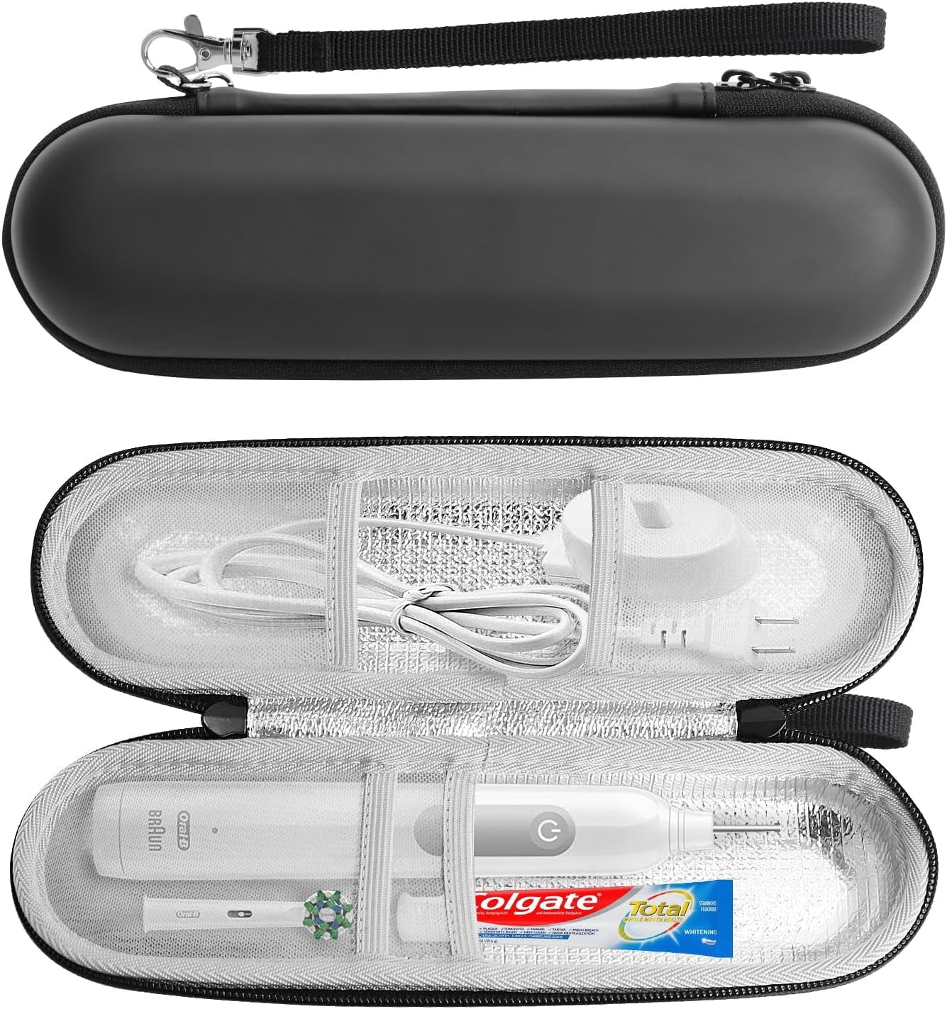 Electric Toothbrush Travel Case, philips sonicarefor Oral-B/ Pro 1000 1500 5000 7000 6000 9600, Protective Clean 4100 6100 5100 6500 7500 Electric Toothbrush, Hard EVA Case Protective Cover