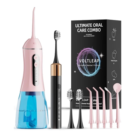 Electric Toothbrush Water Flosser Adults, Sonic Electric Toothbrush and Electric Floss for Adults and Kids, Water Dental Picks, Cleaning and Flossing Dental Care, Waterproof