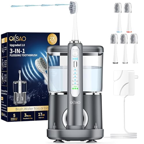 Electric Toothbrush with Water Flosser Combo in One,Professional ...