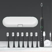 Electric Toothbrush for Adults and Kids, Sonic Powerd Whitening Toothbrush with 8 Brush Heads, 6 Cleaning Modes, 2 Mins Smart Timer, USB Rechargeable