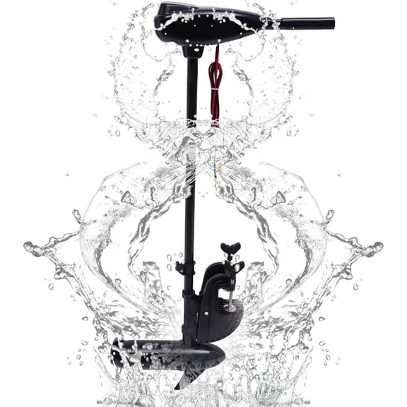 Electric Towed Outboard Motor, 12v Beam Type Fishing Boat Engine 800w, 8 Speed Outboard Motor Engine, Suitable For Sea Water Rail Installation On Fishing Boats, With Adjustable Handle