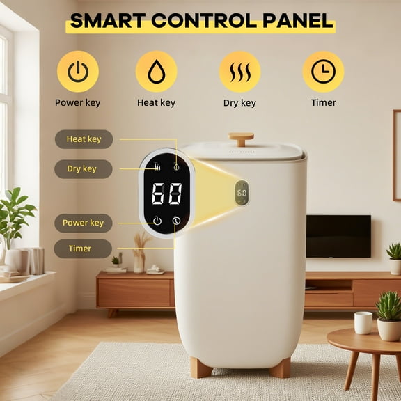 Electric Towel Warmer Bucket 20L - Dual Heating & Drying Modes with Timer